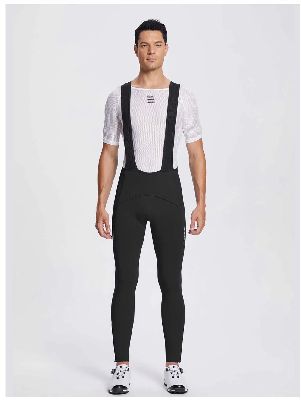 Baleaf Fleece Lined Bib Cycling Pant Tights Padded Black Large Men’s New